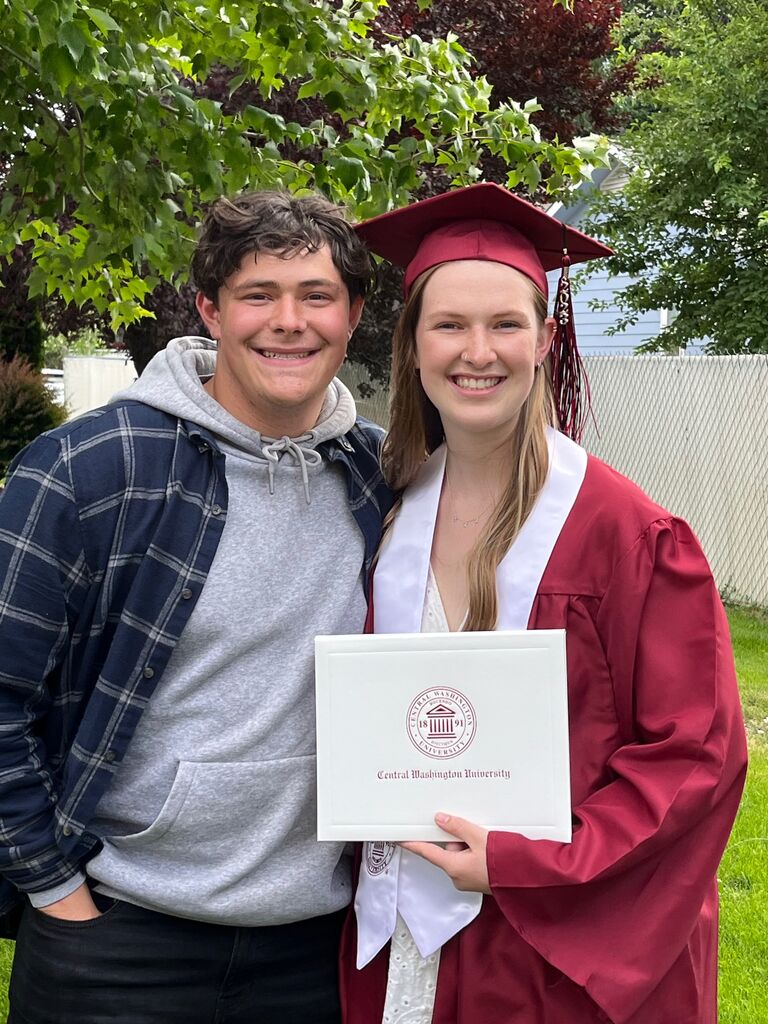 We celebrated Maggie's graduation! Also, the first time Deacon met both sides of the family.