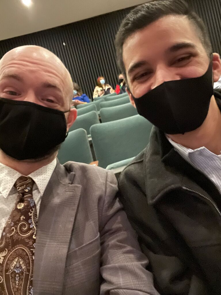 Going to see Hadestown in Lansing! Our first time going to a show together!