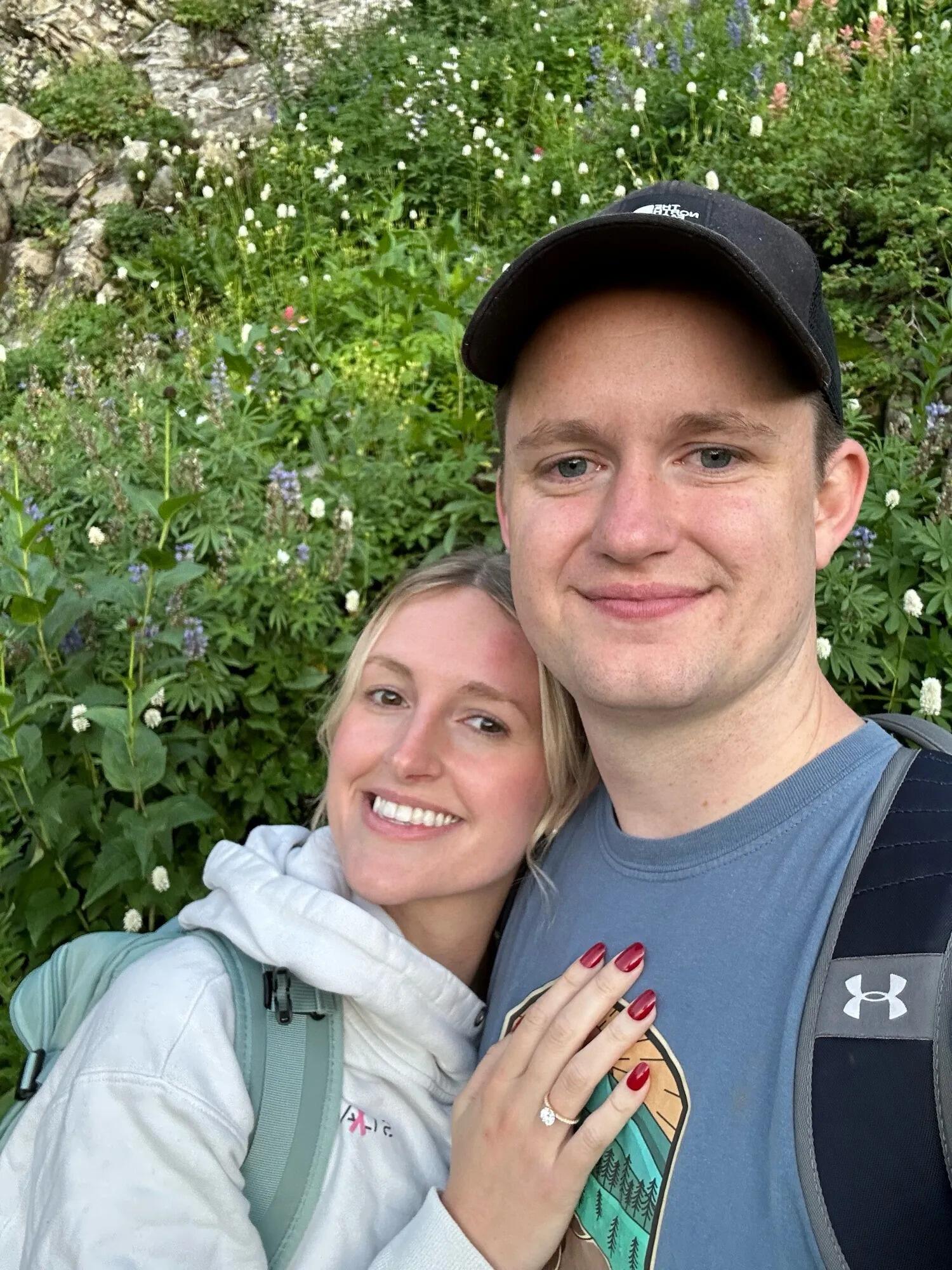 Post engagement just before seeing a Moose at Mount Timp!