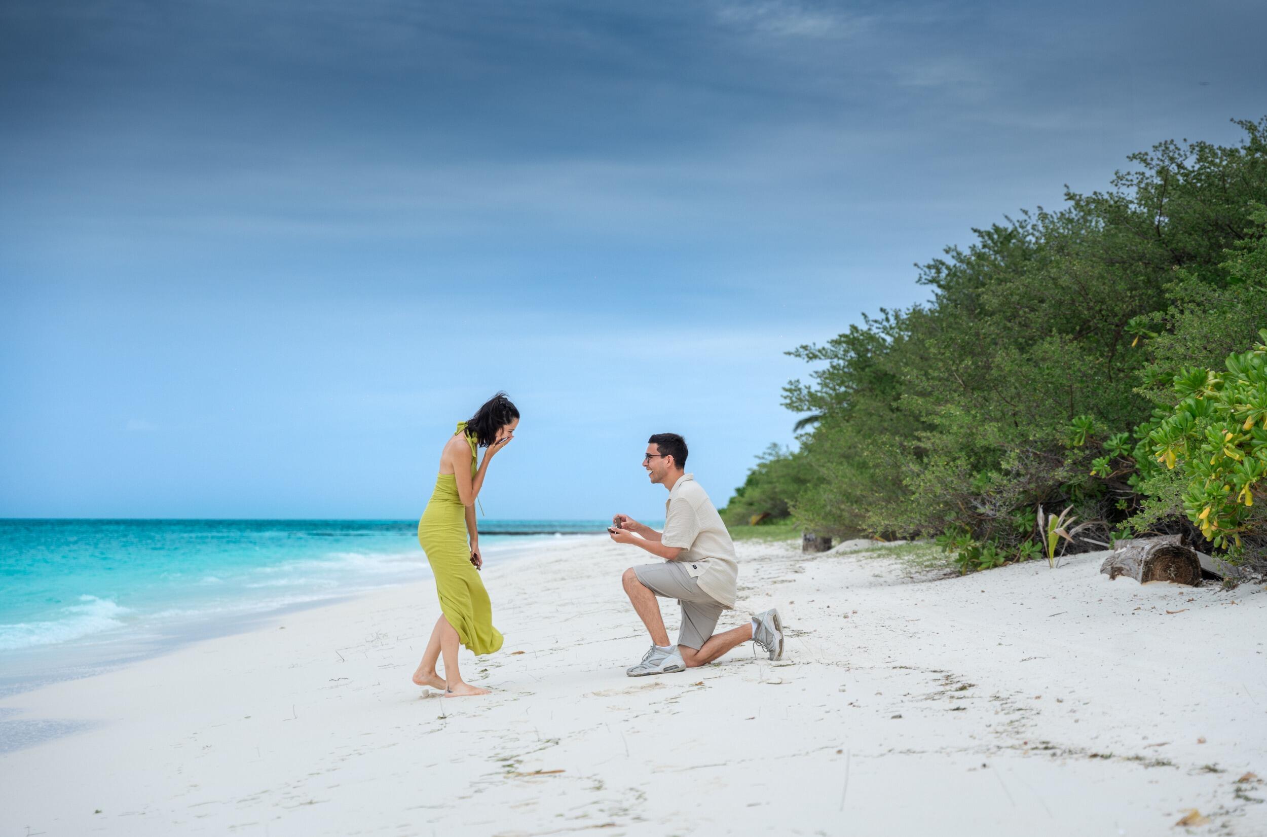 Then, almost 10 years later, at sunset on a Maldivian beach, Ro decided it was time to upgrade the 'tag'