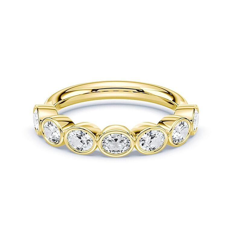 Plum Diamonds wide band engagement ring