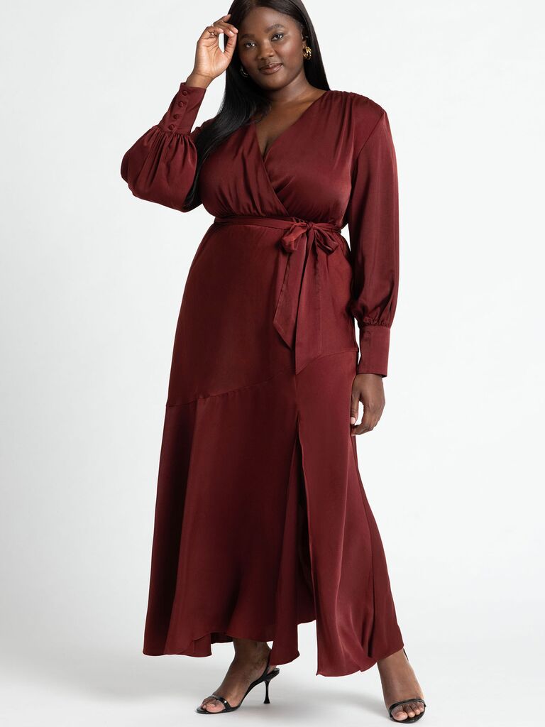 Plus size wedding guest long dresses hotsell