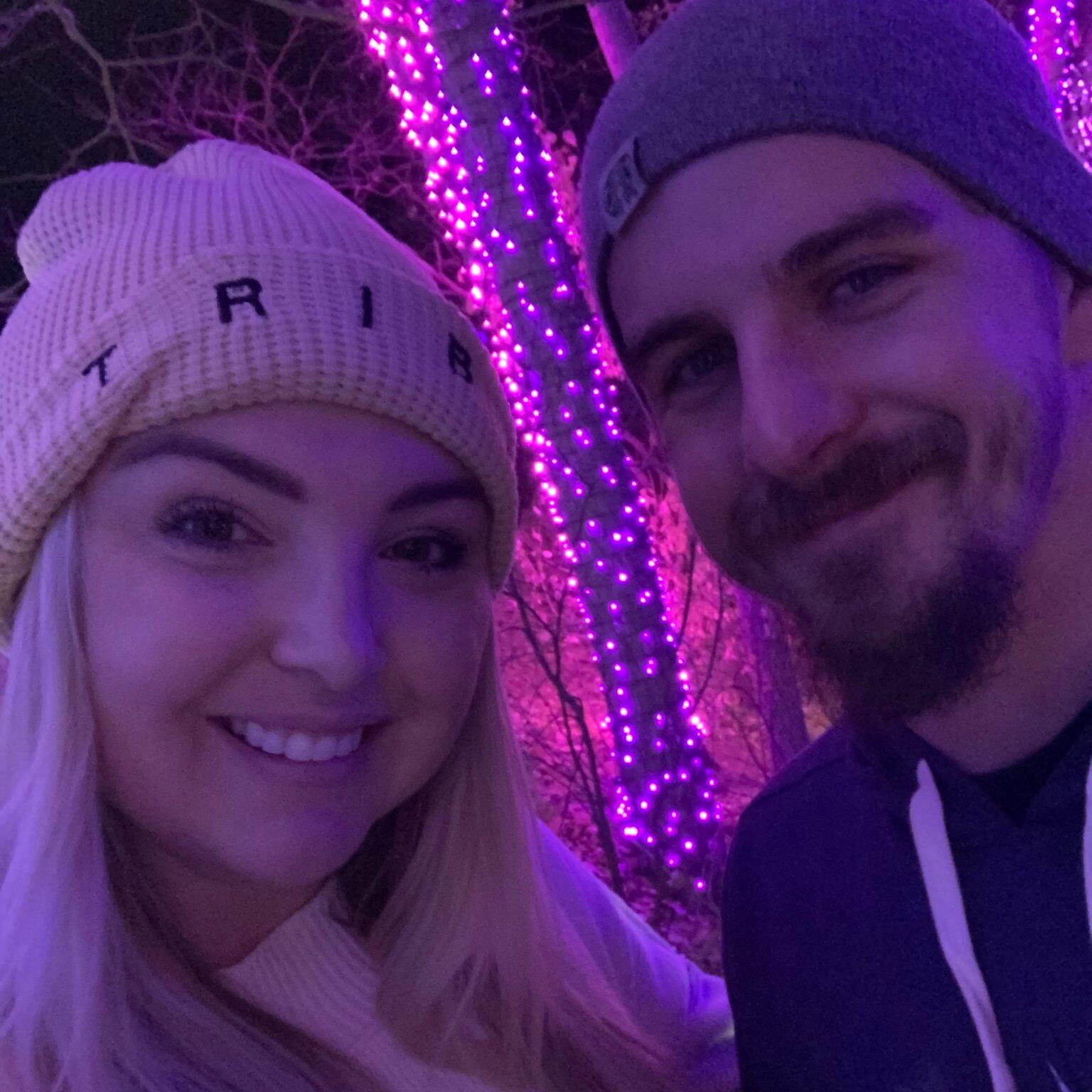 Our first holiday season as a couple. Going to see the Christmas lights in Denver, Colorado. 