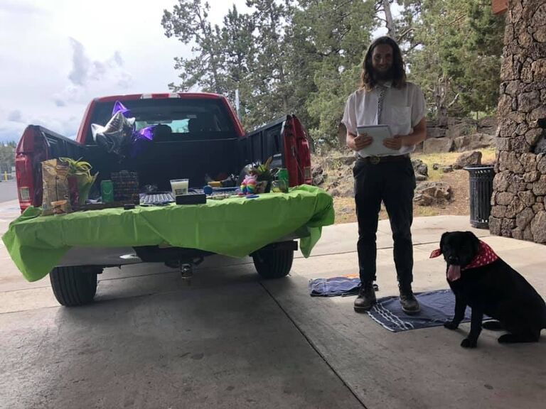Since COVID cancelled my graduation ceremony, Jamie and Daisy threw me their own version out of the bed of Jamie's truck. It was more perfect than anything I'd dreamed of, and the speeches were much more interesting :) 