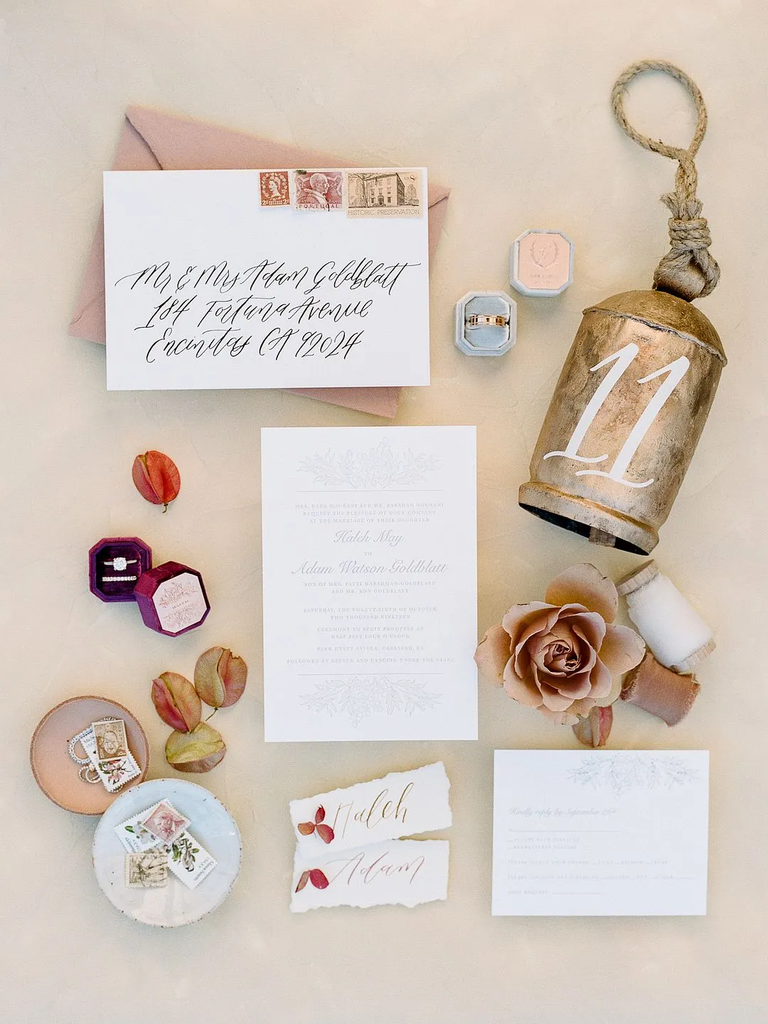Whimsical Wedding Invite Envelope Calligraphy
