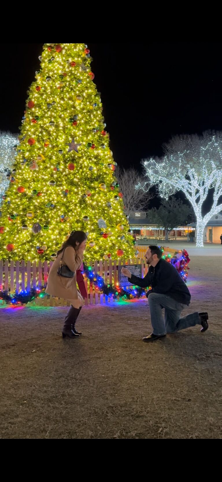 ❤️💍THE MOMENT OF THE PROPOSAL💍❤️ My absolute favorite picture🥰✨💞 I asked a young couple to take a picture of us, then Lukas sent me off by saying "Hun, why don't you stand by the tree?" and I was like okay! Secretly,  Lukas told the girl (who captured the moment) "record this. trust me"😳❣️ Thanks to the very kind couple, we were able to capture this most beautiful moment both in video and picture🥺💕✨ 