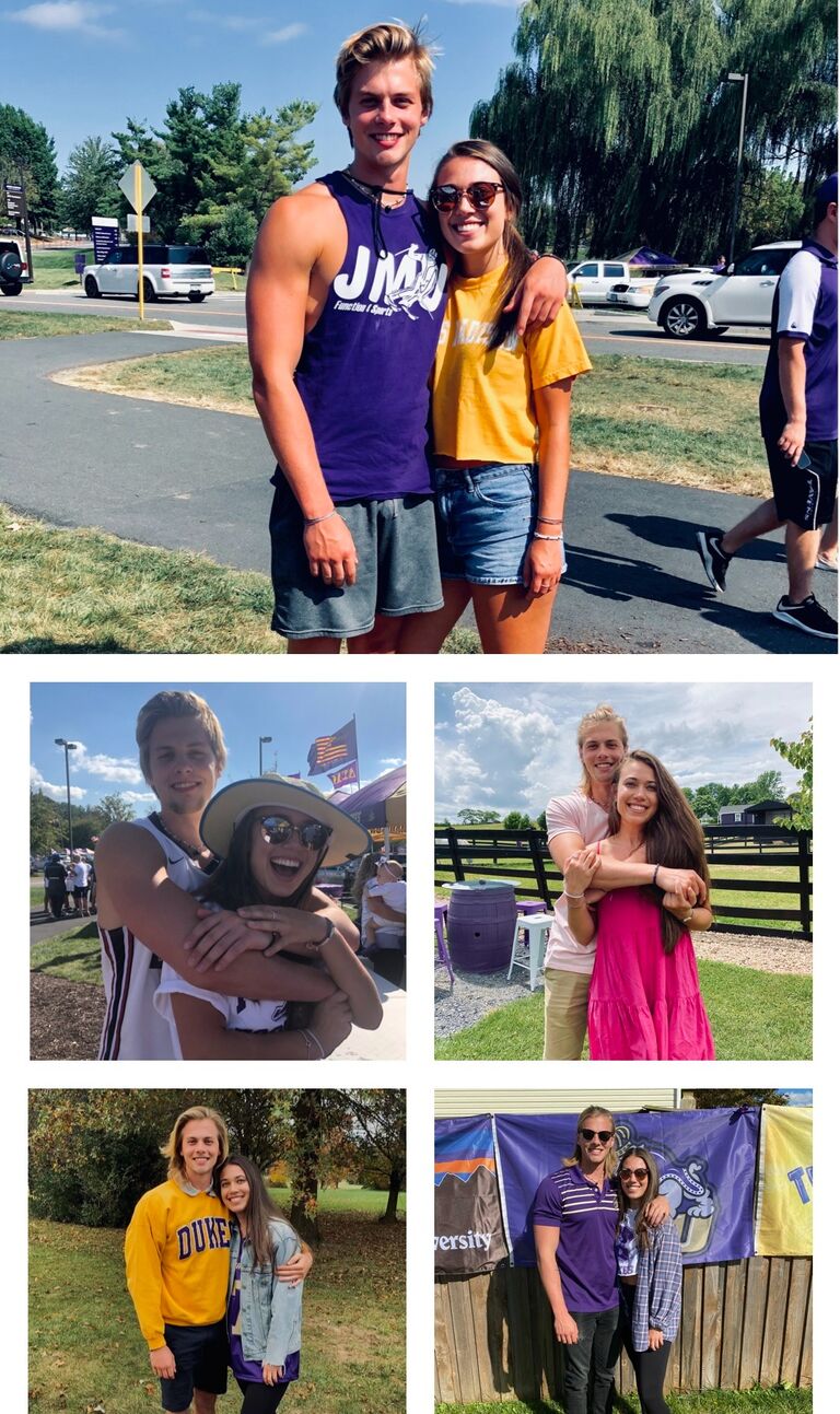 Michael and Mackenzie are die hard Dukes and loved their time spent at JMU. Lots of time was spent at sporting events and hanging out with their closest friends. 