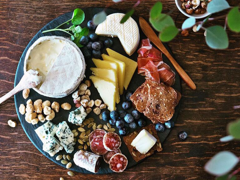 Circular slate cheese board from The Dowry wedding registry website