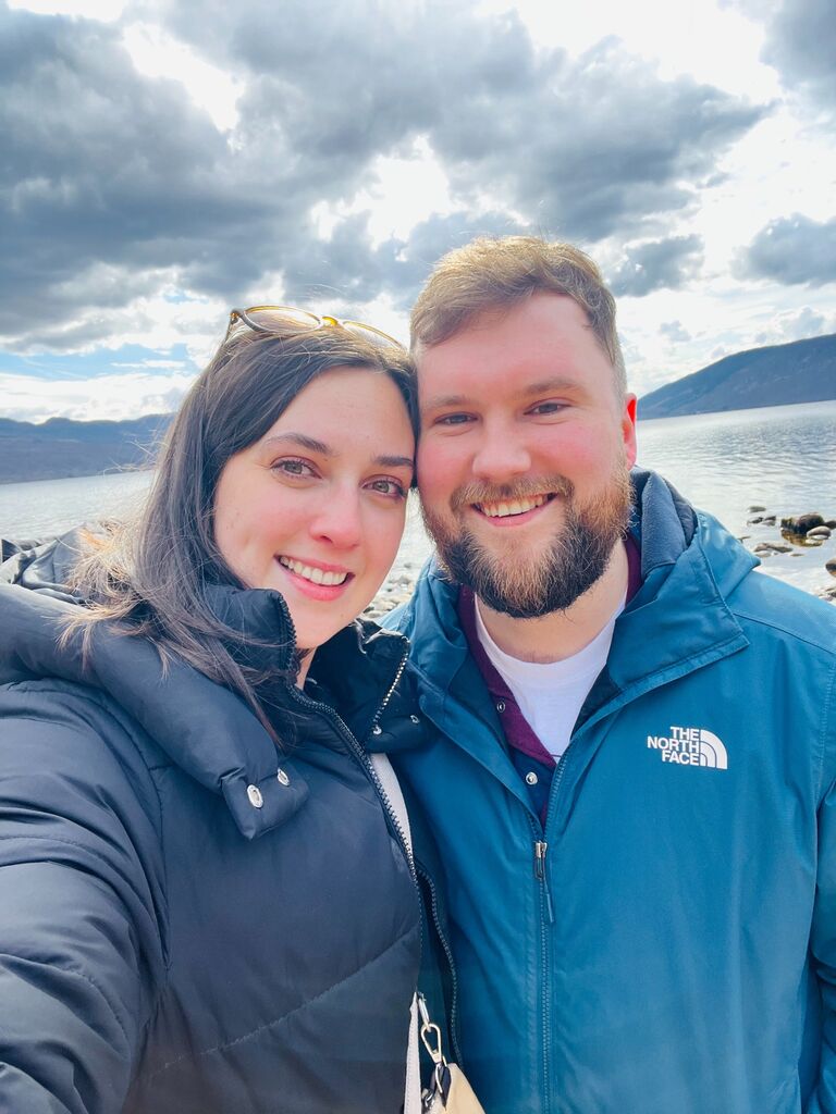 He finally popped the question on the shores of Loch Ness (Dores Beach) after 8 years together!