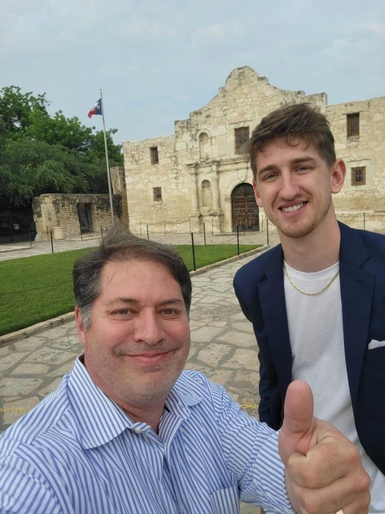 Asking Dr. Ervin for his blessing!