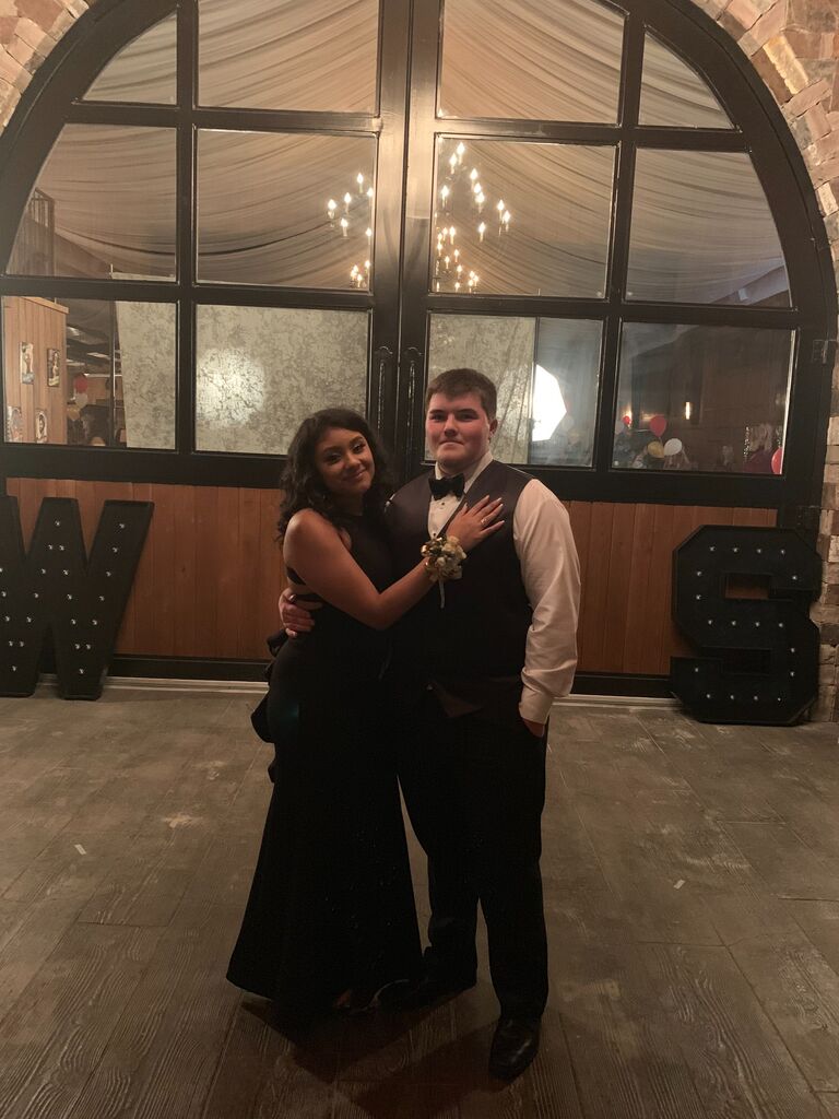 Glendys accompanied Tyler to his senior prom!
