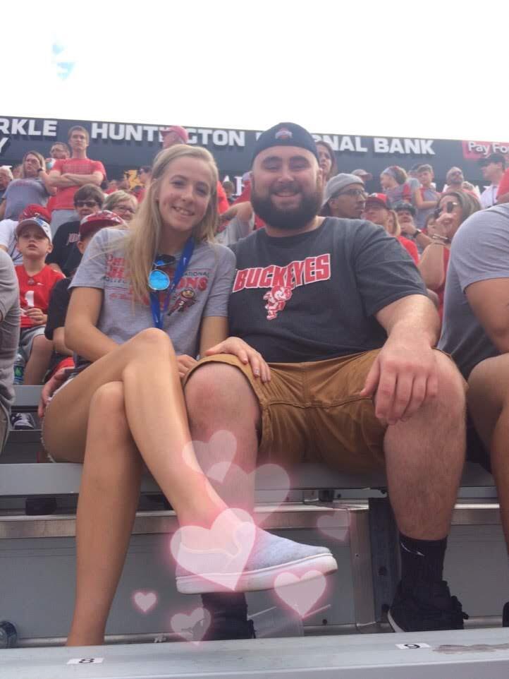 The only Ohio State football game we've ever been to, I don't think we could get any higher up. 