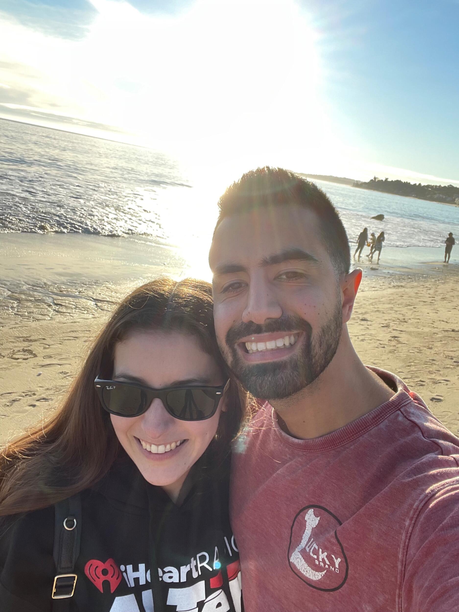 We took a drive along the coast. While watching the sunset Yaniv says, “want to take a photo?” (our first photo)