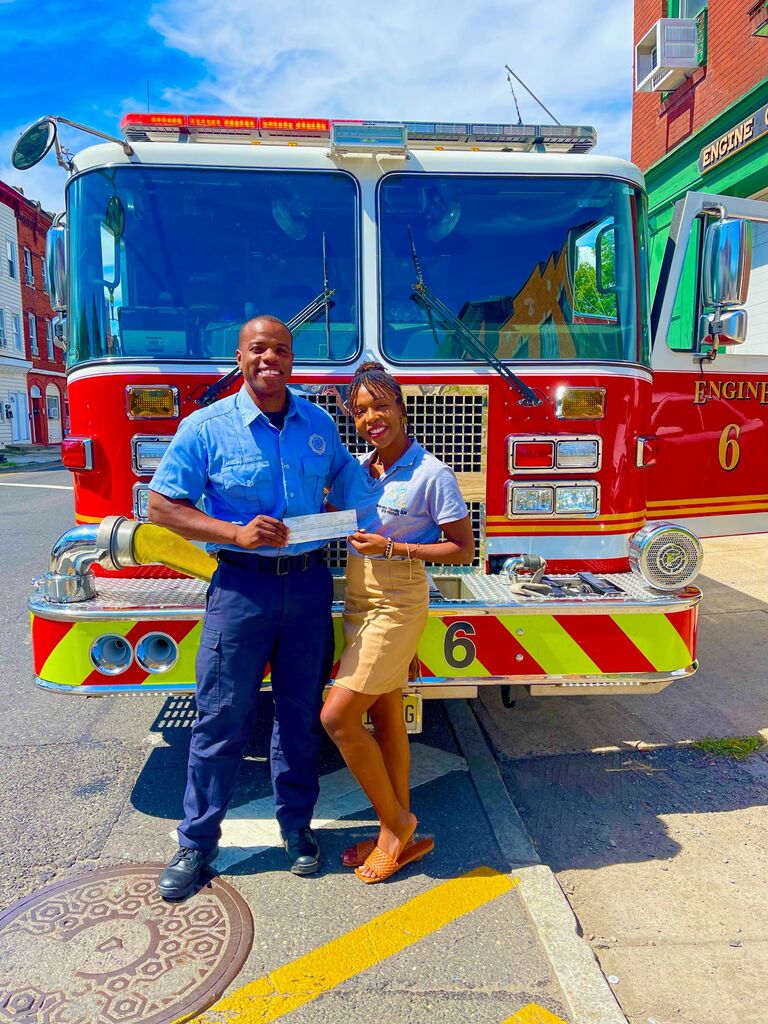 First Donation to Diverse Learner Foundation from Trenton fire Department!