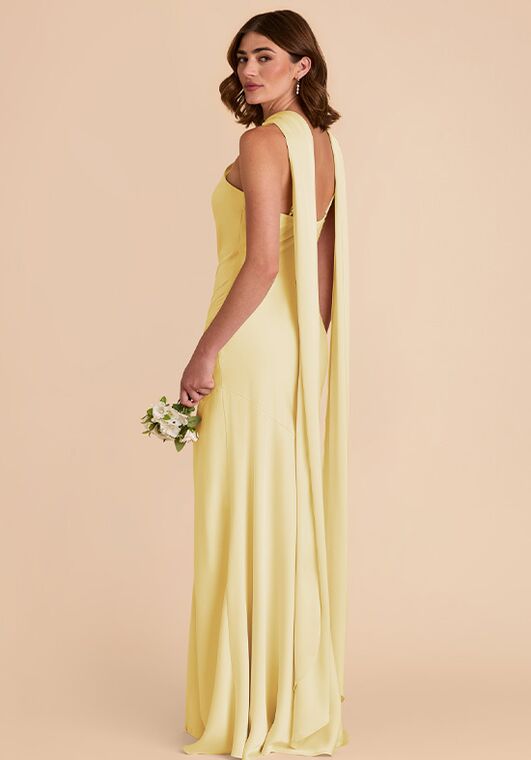 Birdy Grey Eileen Matte Satin Dress in Lemon Sorbet Bridesmaid Dress | The  Knot