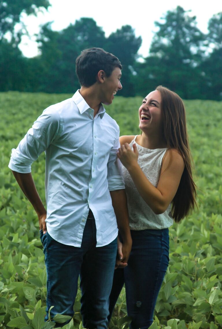After a few months of dating Zoë and Colby offered to take couples photos for their friend Lindsay Peabody ( one of Zoë's Bridesmaids )  for her small photography business. Susan, who is Colbys mom joked with them asking if they had "something they needed to them" since the pictures looked like engagement pictures.