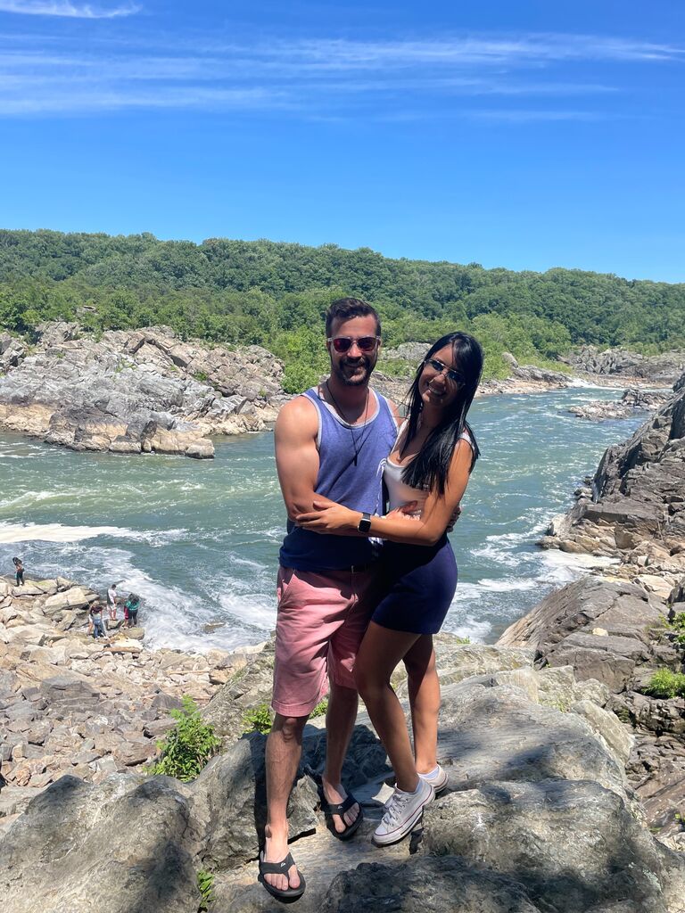 We haven't been apart since we met for the first time. We knew it would be challenging to maintain a long-distance relationship, but we also knew it would be worth it. We then decided to take turns and travel once a month to meet up.