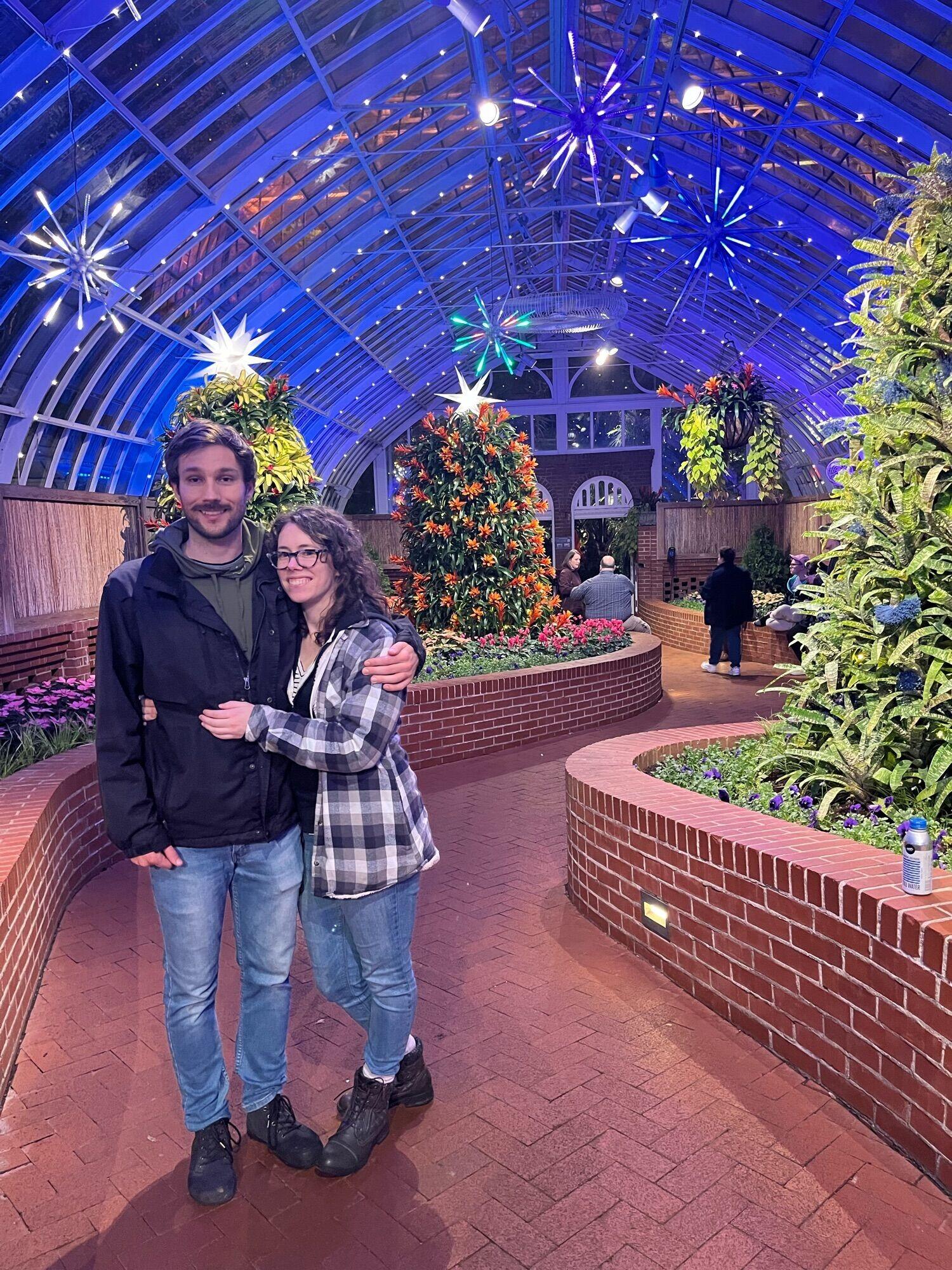 Our first Christmas together. It was also the first time we introduced each other to our families. 