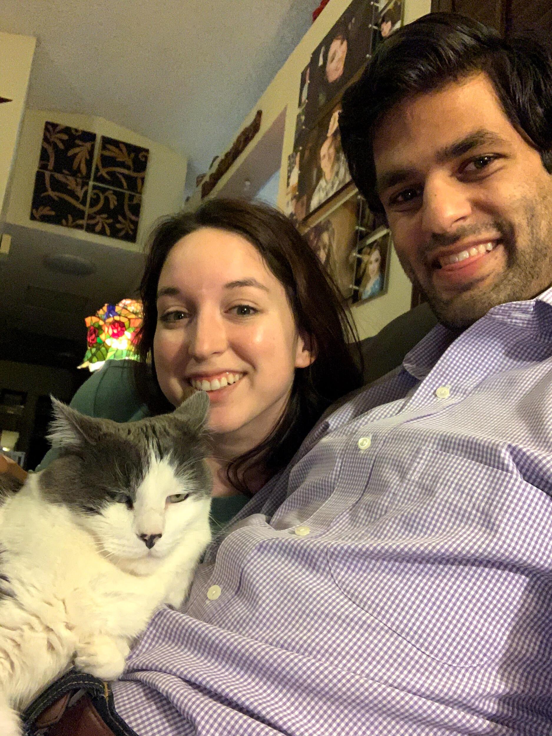 Hannah's cat likes me :)