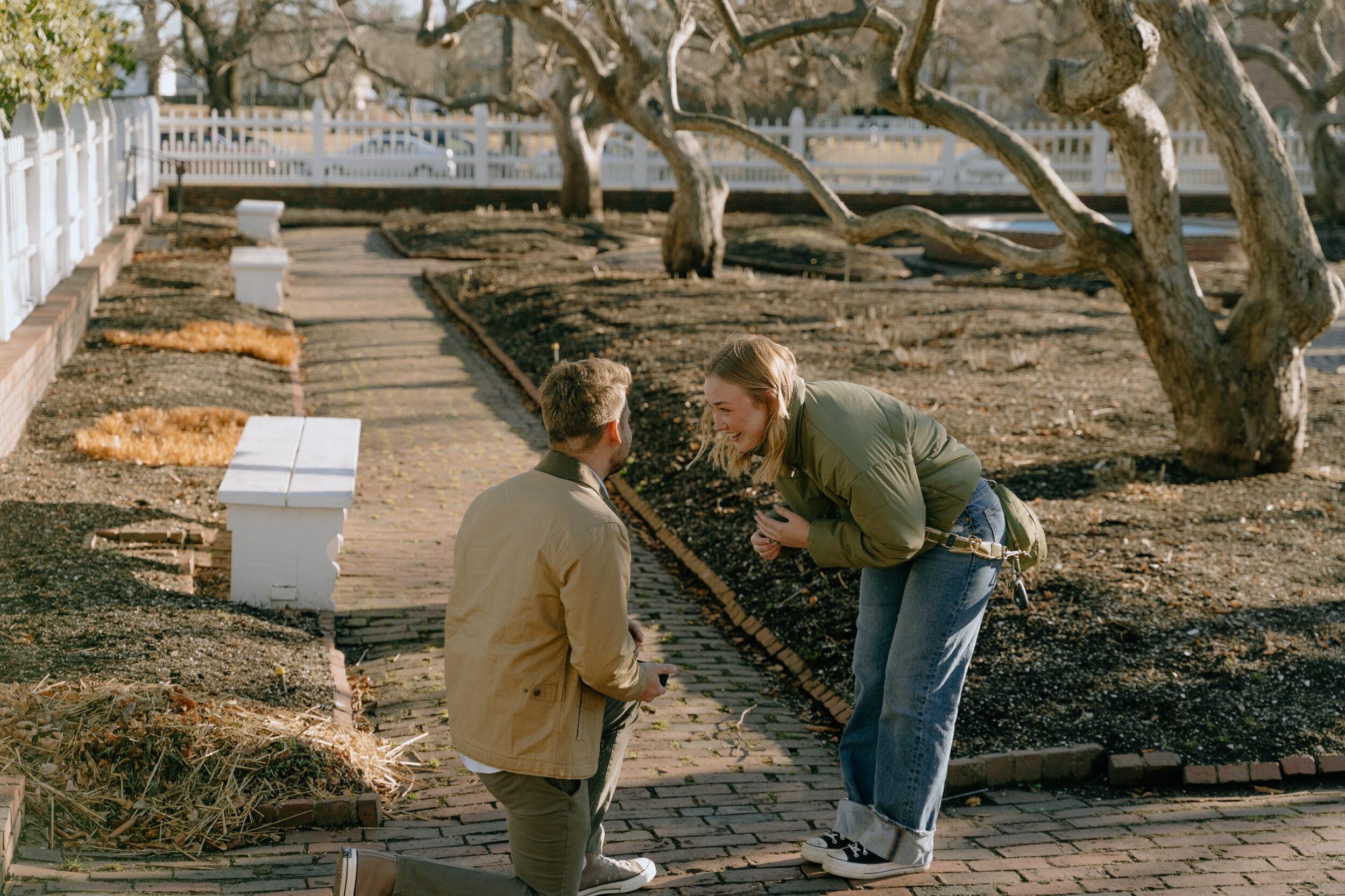 The day he proposed in Portsmouth, NH!