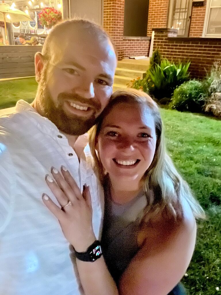 We're Engaged! Keith planned an intimate, surprise proposal for Meredith when she arrived home from volleyball practice.  