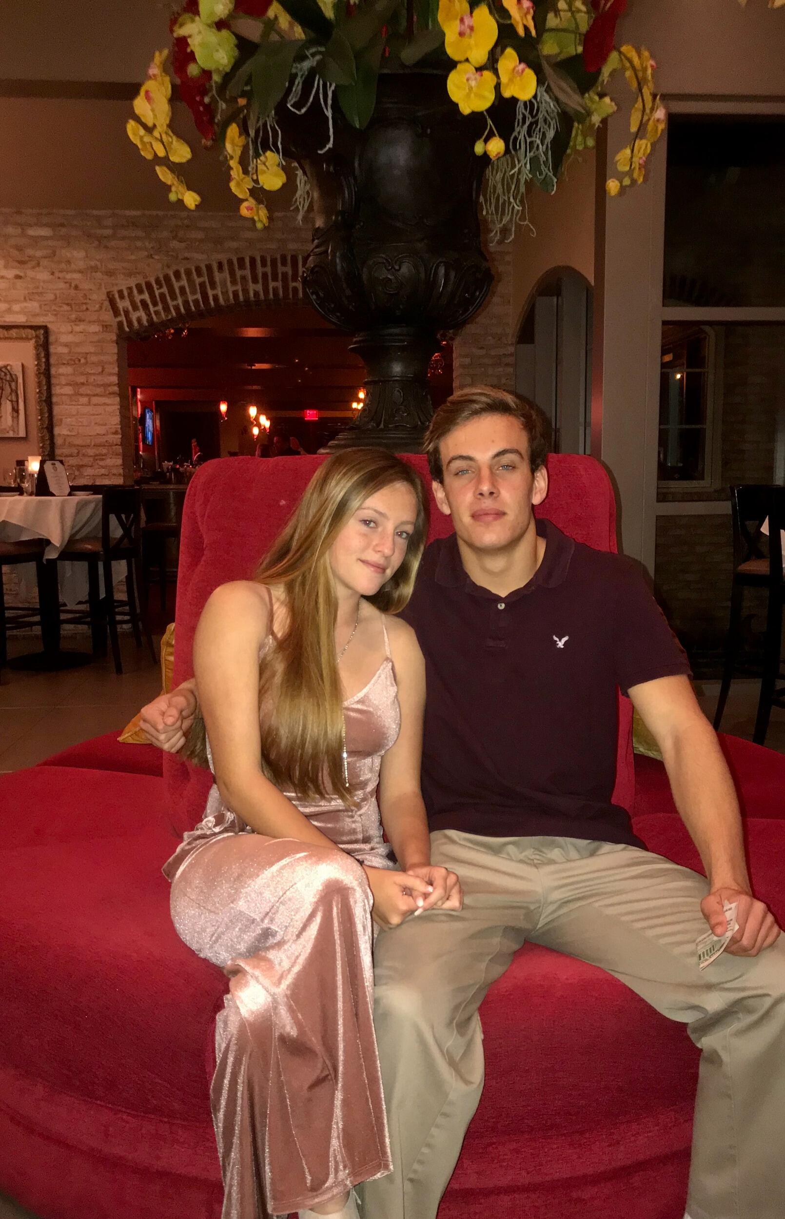 Emma and Brett celebrating Brett's 16th birthday!