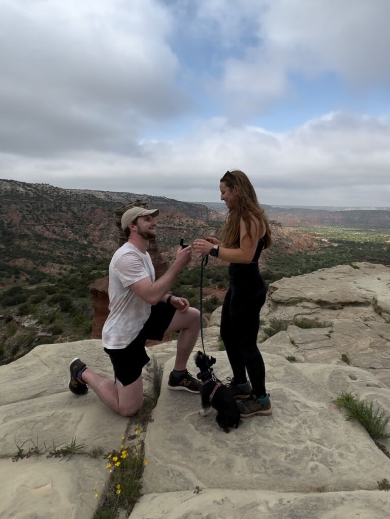 We got engaged back where it all started in Palo Duro Canyon.