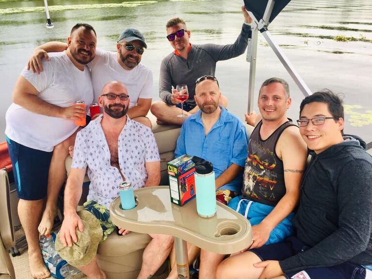 Boating out with friends