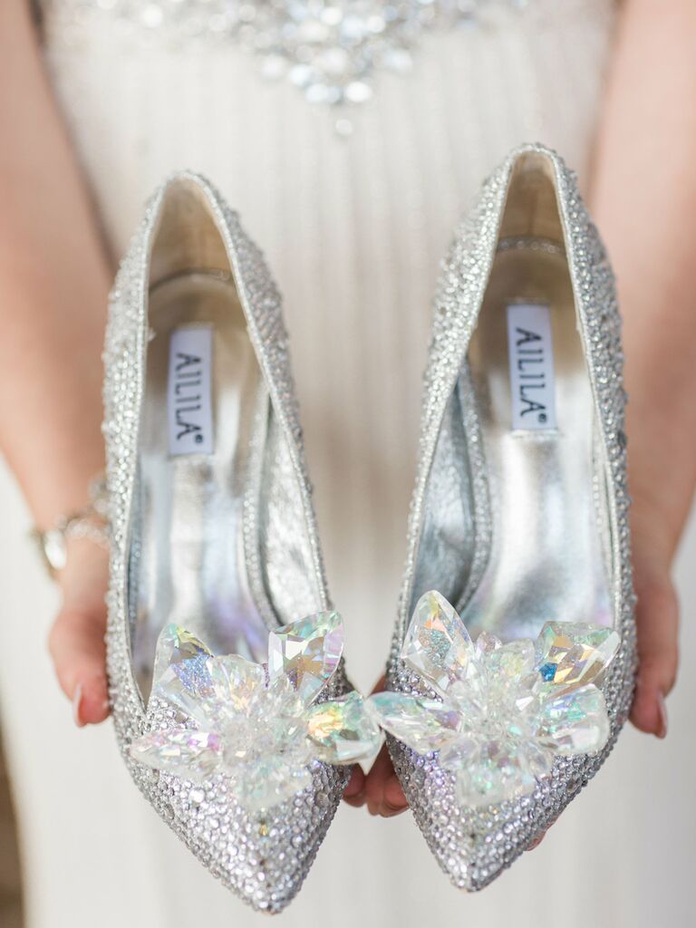disney themed wedding cinderella slippers