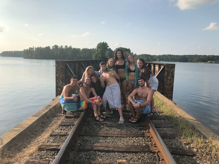 Reunited at the bridge at the beginning of sophomore year! (Earliest photo taken of Tucker and Ava that isn't of the entirety of Milledgeville YL)