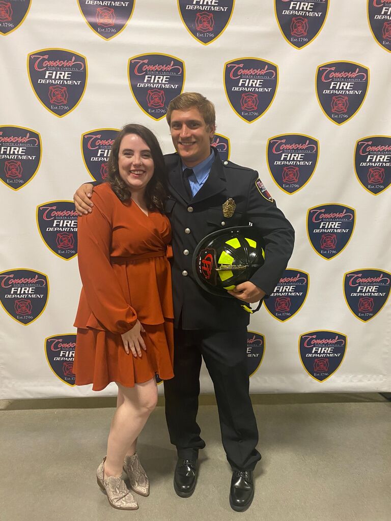 Jacob graduates from Concord's fire academy.