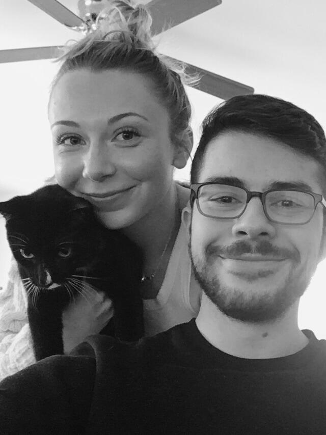 we *officially* started dating in may of 2020 and both moved to downtown philly. zero joined the family in october 2020!