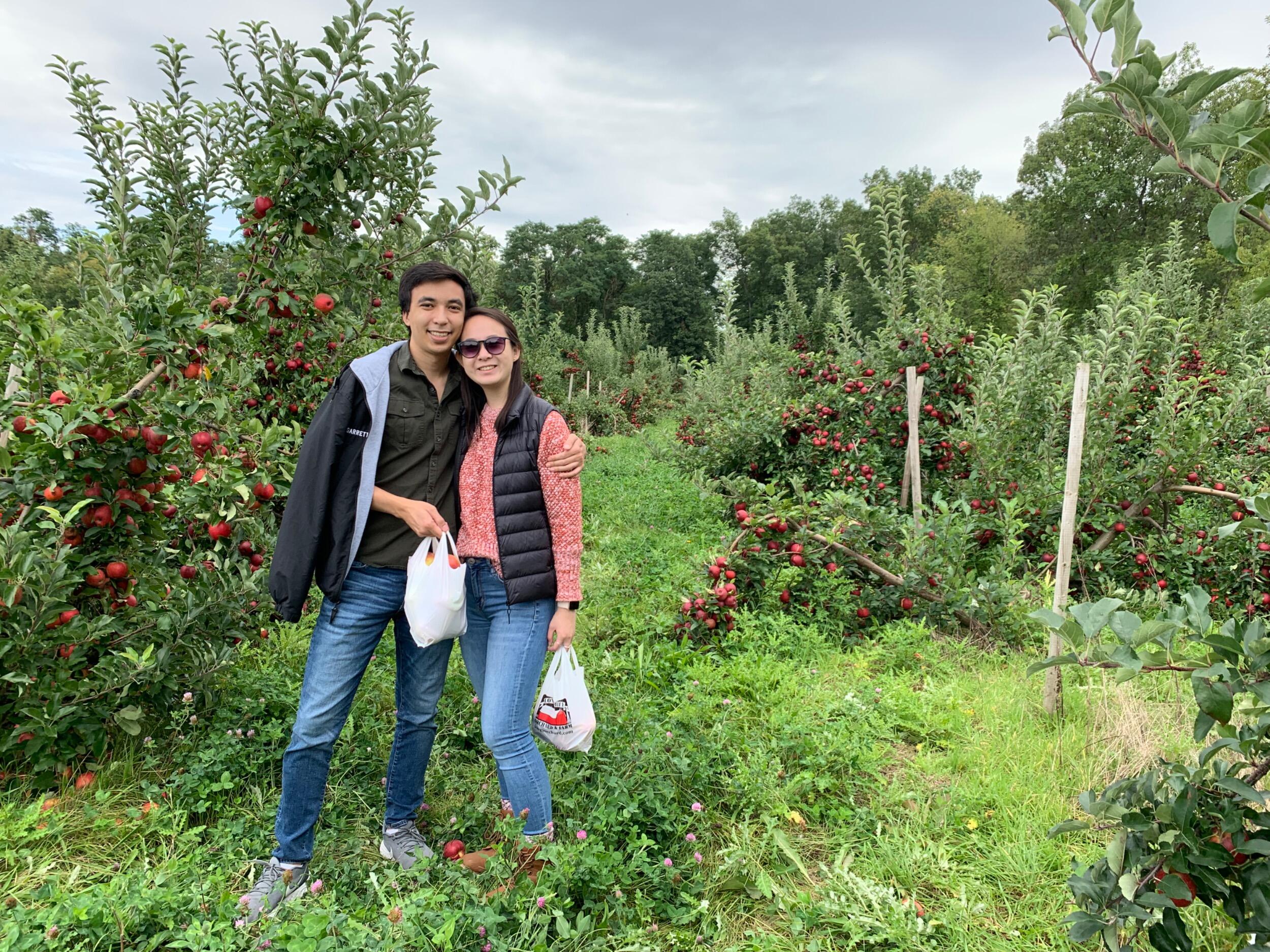Apple picking in Michigan :) Fun fact: we've picked blueberries, cherries, strawberries, and apples together!