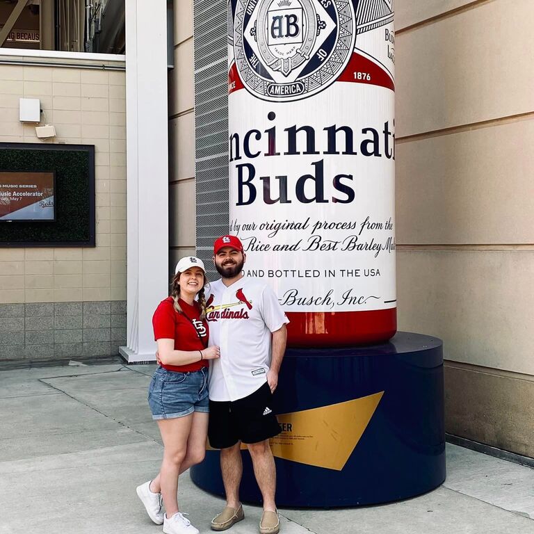 Doing one of our favorite things, watching a baseball game, Cincinnati, OH