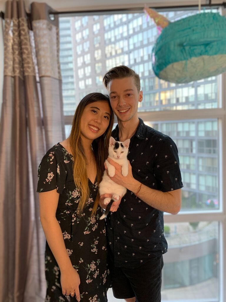 We adopted a son. Welcome Stitch to the world -- socially anxious baby, little prince, and professional brat. (Truly lived up to his namesake...)