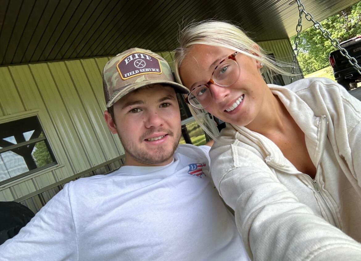Enjoyed our favorite spot on the porch swing at the cabin!