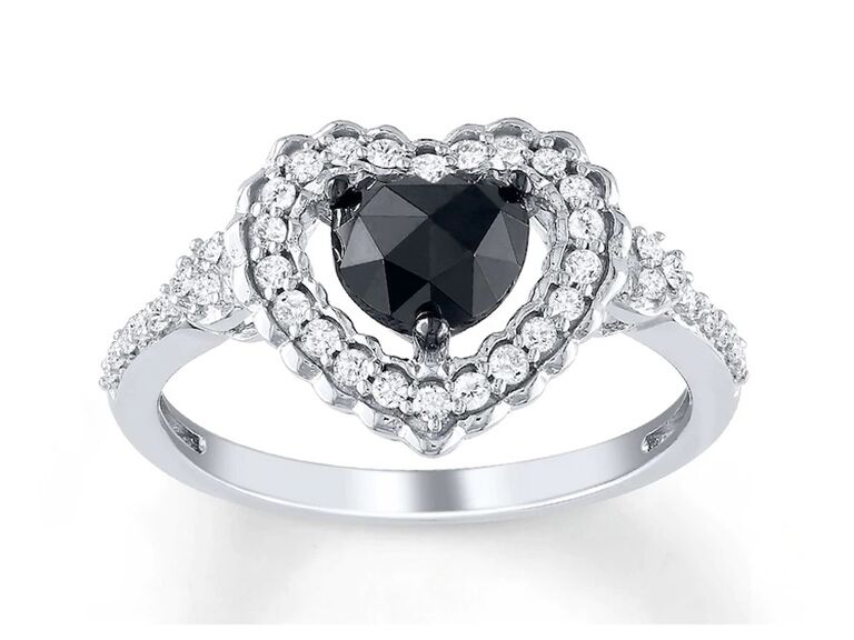 Kay jewelers heart shaped diamond clearance ring