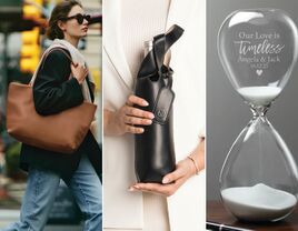 Collage of three year anniversary gift ideas