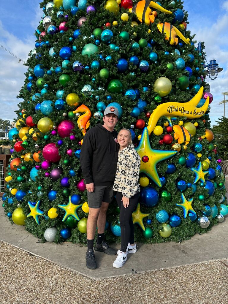 Connor and Rachel's first Christmas together