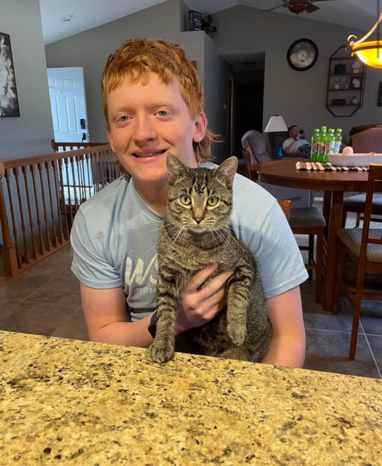 we got our cat, Vince
