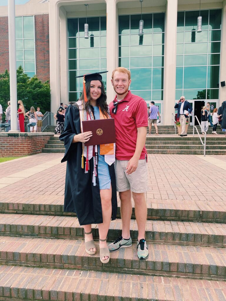 Claire’s undergrad graduation, after COVID interrupted senior year and delayed the graduation ceremony.