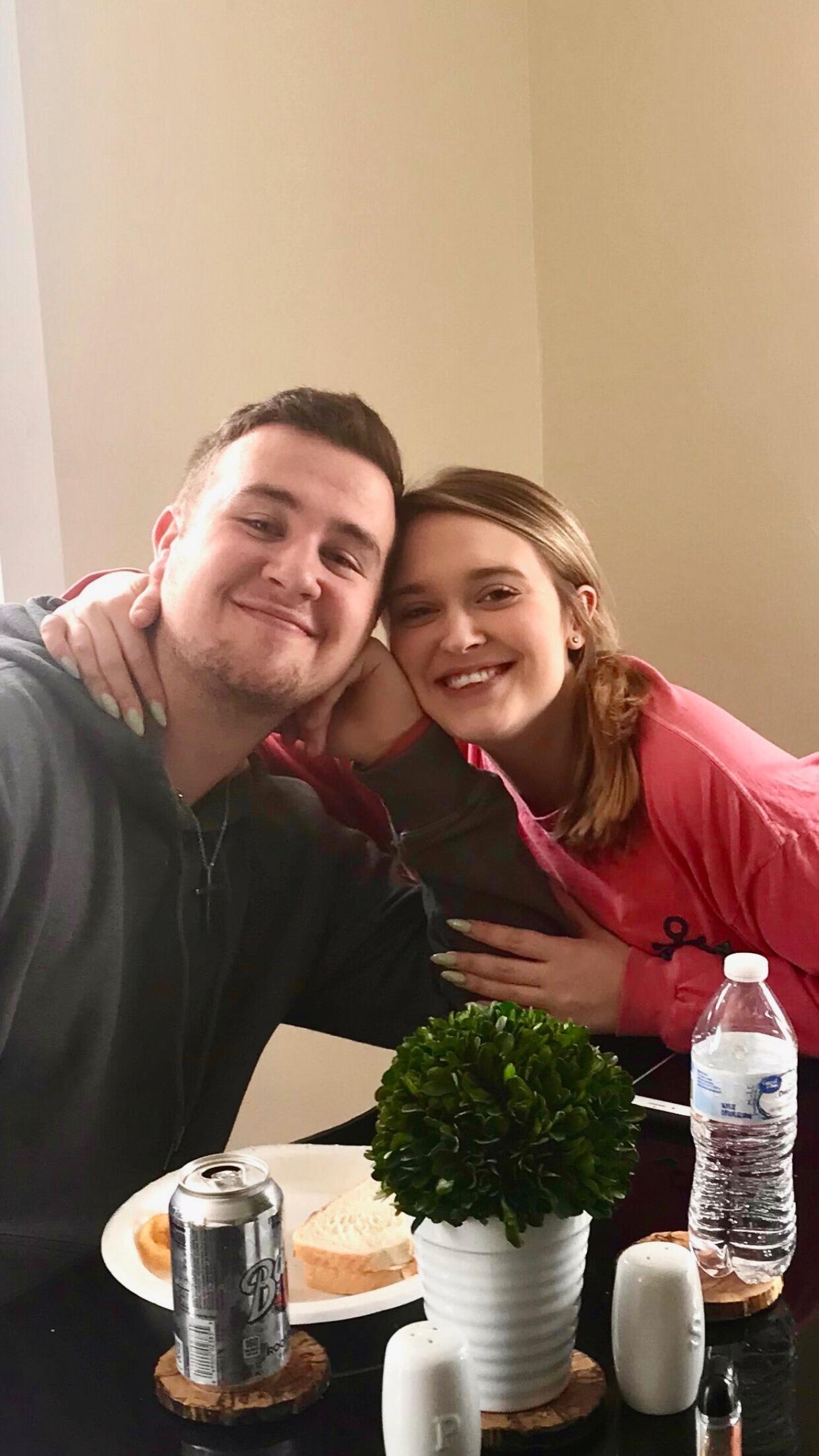 First picture in their first apartment together!