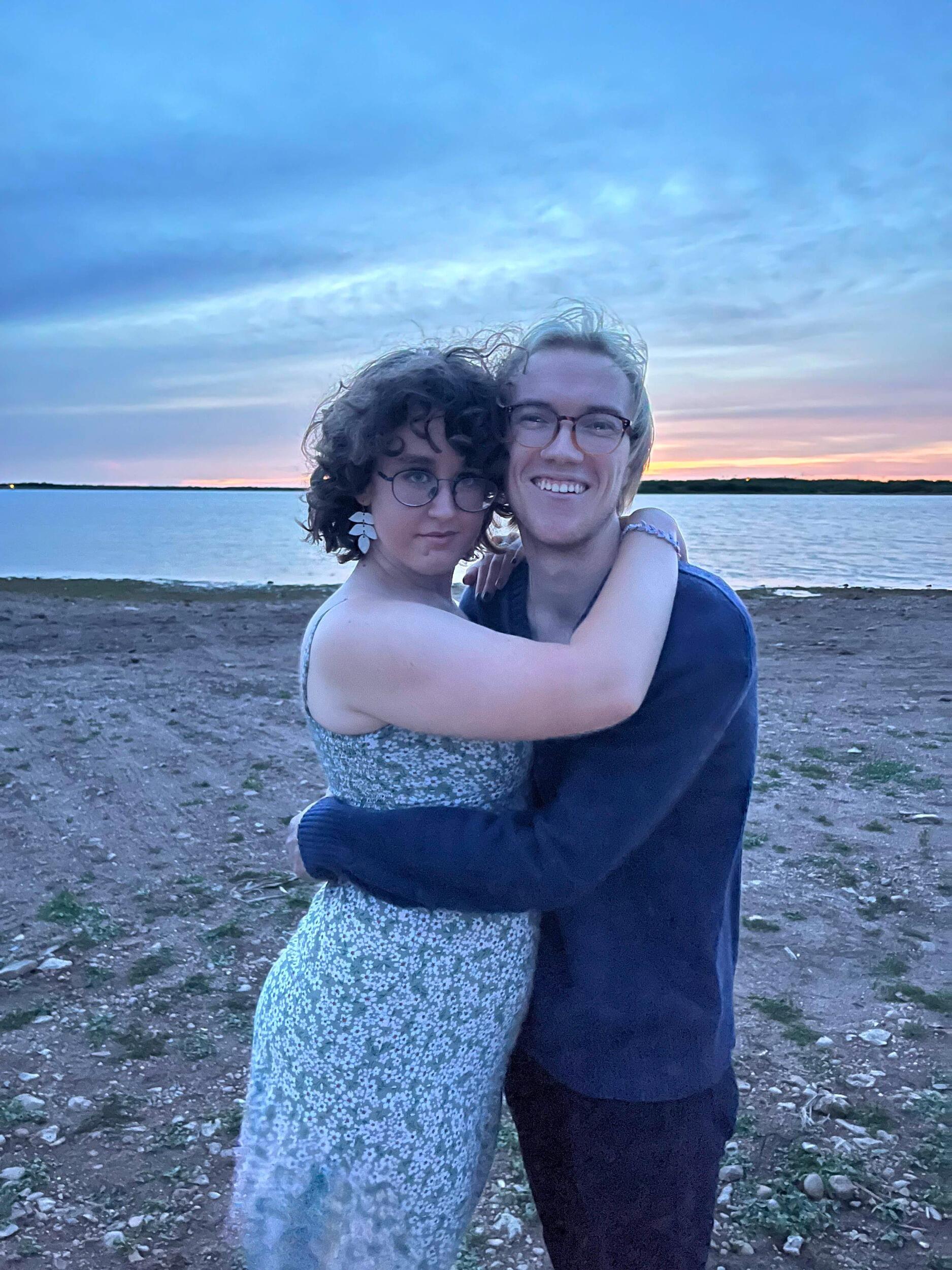 Our first photo together during one of the spontaneous photoshoots by Fort Phantom Lake.