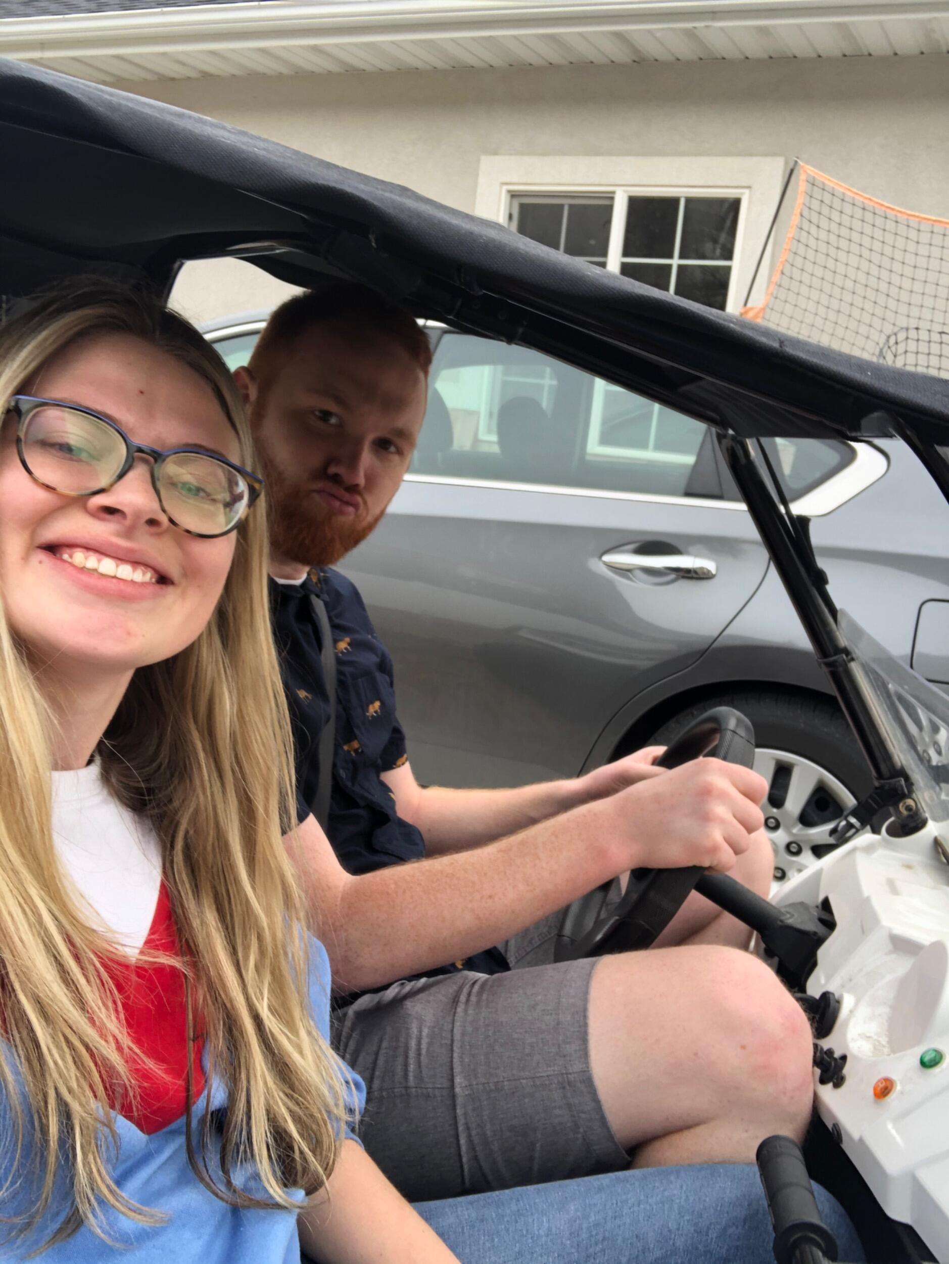 Matisse is back from Salt Lake and quarantine begins! Believe it or not this miny razor is Aaron's preferred vehicle over a four-wheeler.