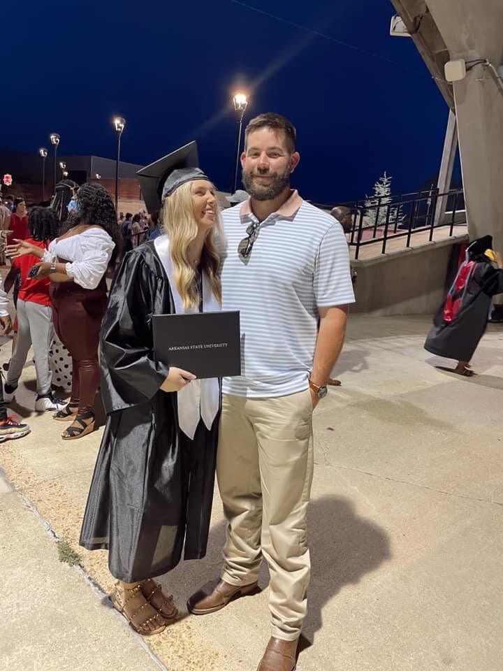 I graduated from the Occupational Therapy Assistant program at Arkansas State University. Zach supported me every step of the way. We were both SO proud!