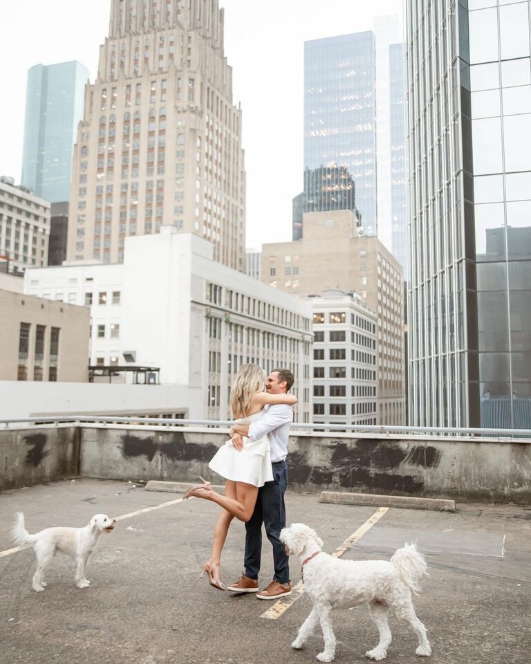 Jason was a good sport and liked the actual engagement photos Whitney forced him to take.