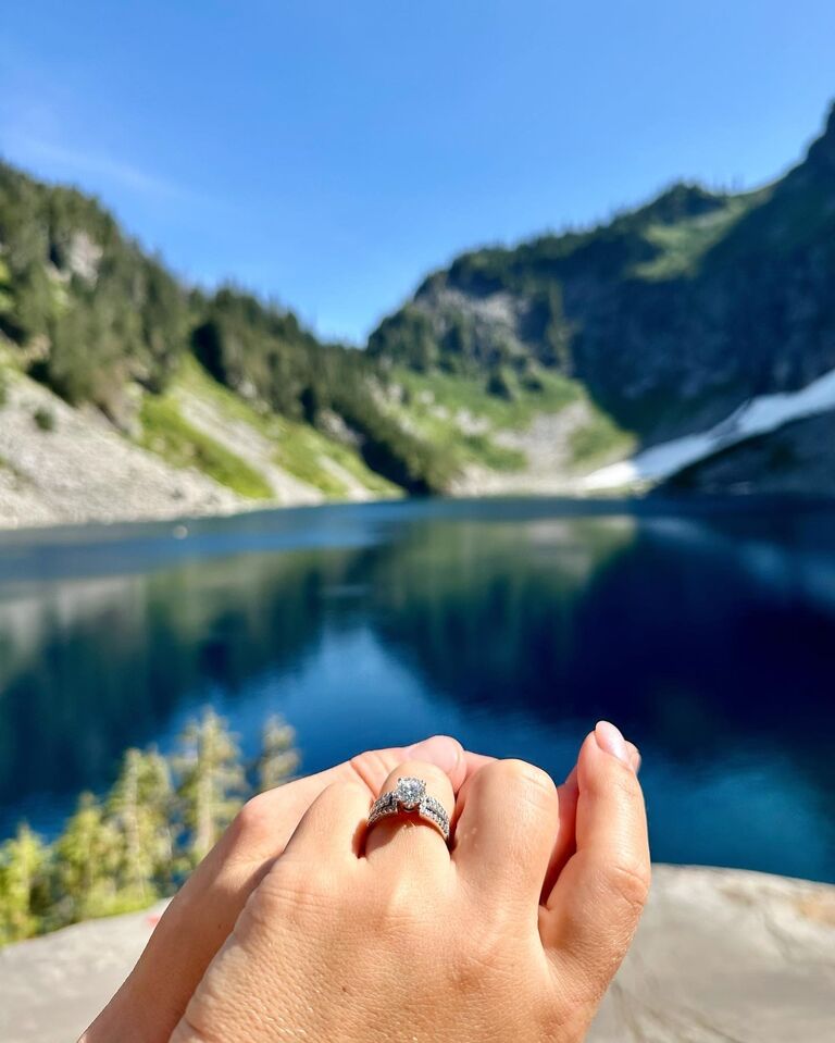 We got engaged in Washington at Washington State Park. It was the perfect WA day, the sun was shining, we had just had lunch at arguably the best sandwich shop in the world, spent the entire day outside, and had dinner plans with great friends.