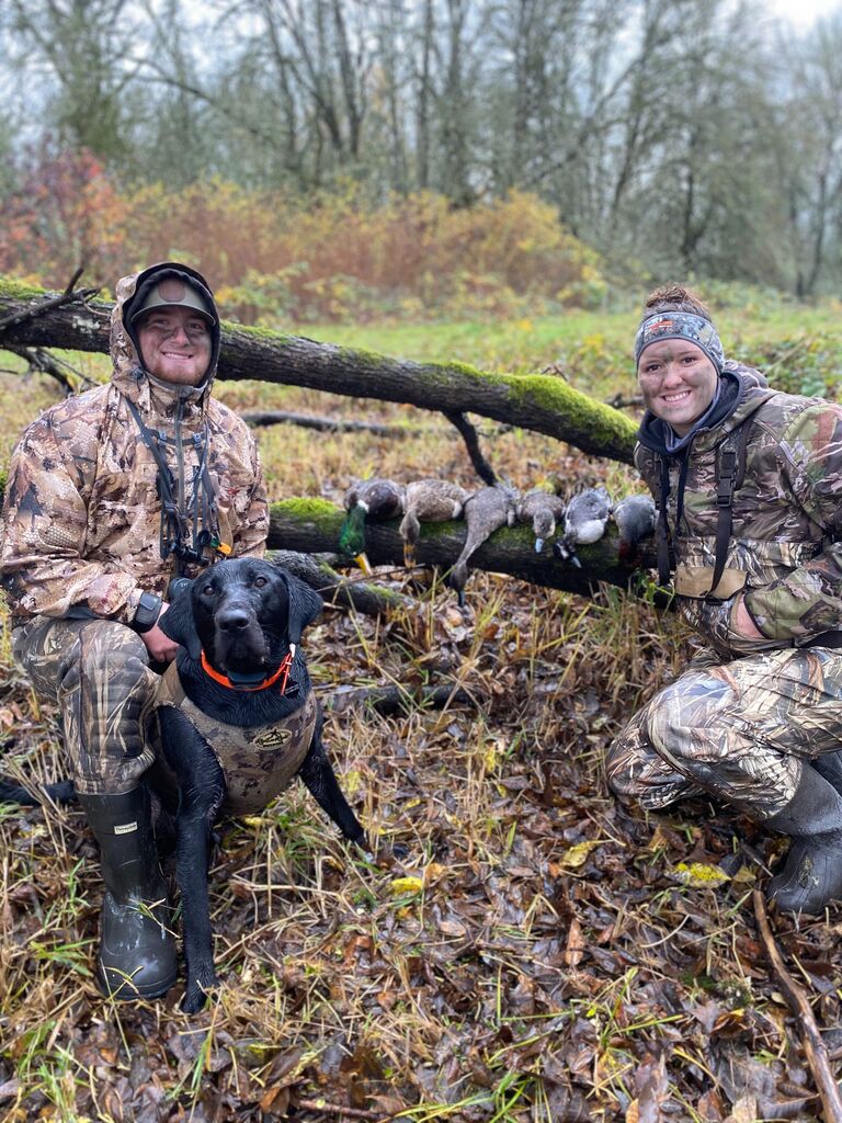 Our first duck hunt together with Fleck
