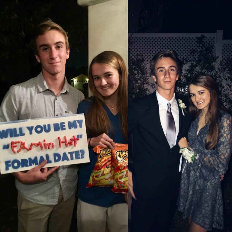 Our 1st School Dance (Josh swears the "L" fell off in "Flamin"...)