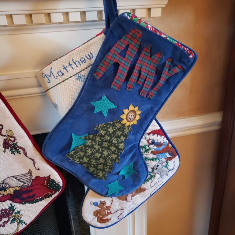 We spent our first Christmas together at the Springfields. Matt's sister and sister-in-law made me my own stocking!